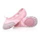 thumbnail image 2 of Zapatillas de ballet de color rosa, suela suave antideslizante, lona flexible y duradera, transpirables, para niñas, zapatos de baile para práctica de gimnasia, talla 26 UE, 2 of 12