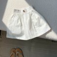 thumbnail image 4 of Wide Leg Linen Shorts for Girls Elastic High Waisted Pleated Casual Loose Bermuda Shorts, 4 of 5