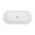 thumbnail image 6 of Bathonly 67" Acrylic Freestanding Bathtub-Acrylic Soaking Tubs, with Brushed Nickel Drain, 02149-BN, 6 of 8