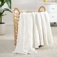 thumbnail image 6 of Carriediosa 100% Cotton Muslin Throw Blanket Gauze Blankets for Adults Soft Throws for Bed and Couch, 70" x 80" White, 6 of 6