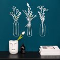thumbnail image 4 of Self-Adhesive Mirror Acrylic Wall Decals, 3D Vase Floral Stickers for Living Room Kitchen Decor, Removable Metallic Peel and Stick Art for Home Interior Walls, 4 of 5