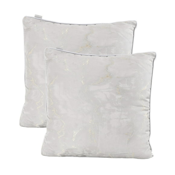 Cojines de Chenille Cuadrados para Sofa Dormitorio Oficina Set de 2 piezas Plateado GAON