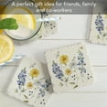 thumbnail image 6 of Thirstystone Lovely Blue Floral 4-Pack Tumbled Tile Coasters, 6 of 7
