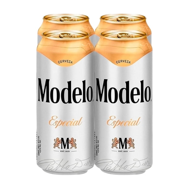 Cerveza clara Modelo Especial 4 latas de 473 ml c/u