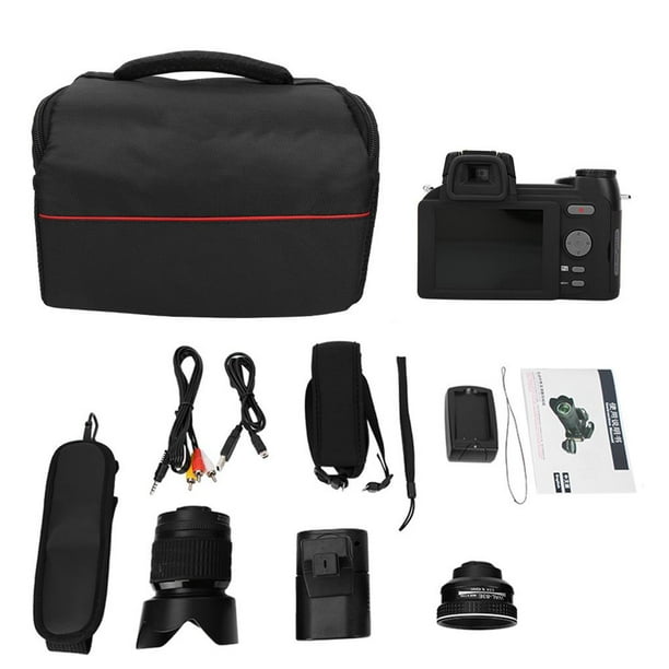 D7200 33Mp Cámara Digital Dslr Lente Gran Angular 0.5X + Lente Teleobjetivo 24X + Luz Led seitruly EL010599-00