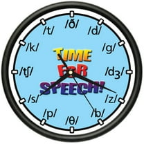 TIME FOR SPEECH Wall Clock pathologist therapist gift