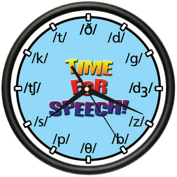 TIME FOR SPEECH Wall Clock pathologist therapist gift