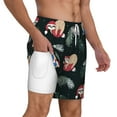 thumbnail image 3 of Picia Baby Sloths Sleeping pattern Mens Swim Trunks with Compression Liner Stretch Beach Shorts Quick Dry with Zipper Pockets No-Chafing Board Shorts-X-Large, 3 of 9