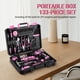 thumbnail image 5 of Juego de herramientas DEKOPRO, taladro inalámbrico rosa de 12 V para reparación del hogar para mujeres, 5 of 7