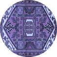 thumbnail image 1 of Ahgly Company Machine Washable Indoor Round Persian Blue Traditional Area Rugs, 8' Round, 1 of 4