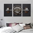 thumbnail image 3 of Nawypu Custom Fitness Club Sign, Fitness GYM Wall Art, Established Date, Personlized Family Name Wall Art, Huge Canvas, Workout Decoration 12''x16''X3 Panels, 3 of 4