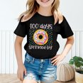 thumbnail image 2 of SgJHXb T-Shirt Graphique à Manches Courtes pour Filles pour la Rentrée Scolaire Imprimé Mignon Col Rond Haut Décontracté Confortable Mélange T-Shirt Filles Tailles 6-7 Ans, 2 of 4