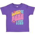 thumbnail image 3 of Inktastic Nana and Pops Love Me Retro Flowered Girls Toddler T-Shirt, 3 of 5