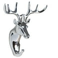 thumbnail image 4 of Colgador de ganchos de pared con forma de cabeza de ciervo, soporte para bolso y bufanda, llavero decorativo versátil para coche, gancho para sombrero Plateado Macarena Colgador de gancho de pared, 4 of 6