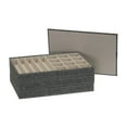 thumbnail image 5 of Household Essentials 3-Tier Jewelry Tray, Sturdy Chipboard With Polyester Linen Wrap, Polyester Felt Lining, Many Compartments for Easy Jewelry Access, Stackable, Stylish and Functional, Graphite, 5 of 6