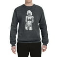 thumbnail image 2 of Wild Bobby, Sexy Tattooed Marilyn Monroe Pop Culture Unisex Crewneck Graphic Sweatshirt, Charcoal, 2XL, 2 of 3