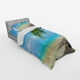thumbnail image 3 of Ambesonne Landscape Bedding Set 4 Pcs, Tropic Botanic Image, Queen, Sky Blue Cream, 3 of 3