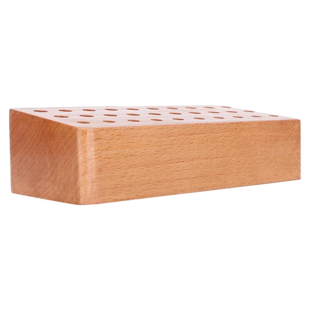 Soporte de herramientas de madera para punzones de destornillador, estante organizador de almacenamiento de herramientas, 30 agujeros