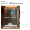 thumbnail image 7 of Transolid Cbp606006c 60" High X 59" Wide Bypass Frameless Shower Door - Chrome, 7 of 7