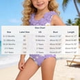 thumbnail image 3 of Twczz Toddler Girls One-Piece Swimsuits- Full Coverage Cute 3D Flowers Backless Kids Bathing Suit Purple Size 5 T, 3 of 8