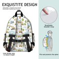 thumbnail image 5 of Excavator and Mountain White Pattern Cute School Backpack Bag for School with Padded Back and Adjustable Shoulder Straps 15.25"x11.5"x5.25", 5 of 5