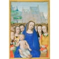 thumbnail image 2 of Gerard David 11x14 Black Ornate Wood Framed Double Matted Museum Art Print Titled: Virgin and Child with Female Saints (1500), 2 of 5