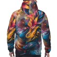 thumbnail image 3 of Bingfone Vibrant Rooster Painting Men's Drawstring Hoodie Long Sleeve Pocket Sweatshirts-3X-Large, 3 of 6