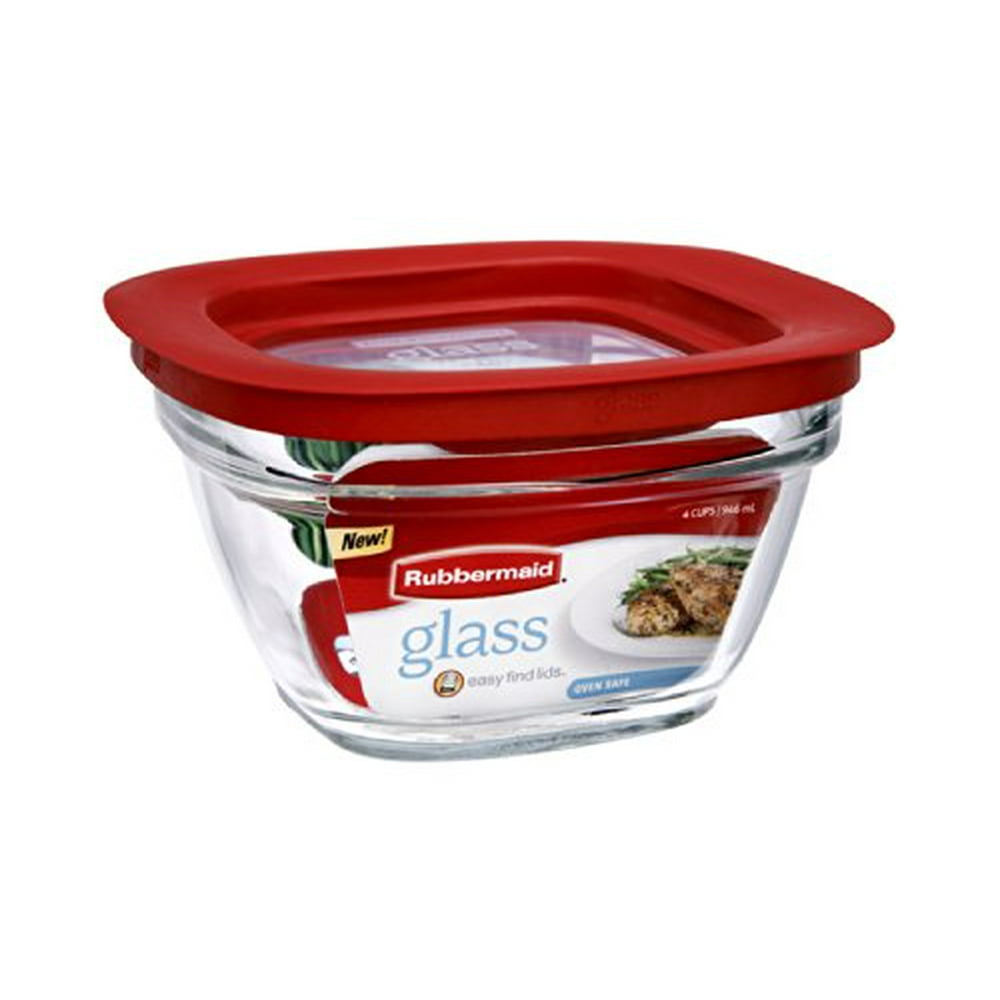 Rubbermaid Easy Find Lid Glass Food Storage Container 4 cup (2856004