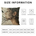 thumbnail image 5 of BANET  Woman Face and Crow Throw Pillow Covers,Double Exposure Portrait of Young Woman Face and Pine with Black Crow Pillowcase Home Decor for Sofa Bed Living Room 24x24in, 5 of 5