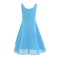 thumbnail image 2 of Haitryli Kids Girls Chiffon Knotted Flower Girl Dress Princess Wedding Birthday Pageant Party Prom Gowns Light Blue 12, 2 of 6