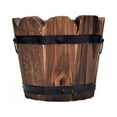 thumbnail image 1 of Retro Planting Flower Barrels Rustic Succulent Wavy Edge Planter Box Wood Barrels Flower Pot Plant Container Box 12*9*10cm, 1 of 12