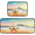 thumbnail image 7 of SKYSONIC Cool Vacation Starfish Kitchen Mats and Rugs Sandy Beach Tropical Coast Floor Runner Area Rug Washable Carpet Perfect for Living Room Bedroom Entryway,19.7"x27.6"+19.7"x47.2", 7 of 7
