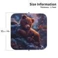 thumbnail image 2 of Leather Coasters with Heat-resistant for Drinks, Lazy Stone Bear Cup Coasters Cup Pad Mat for Tabletop Protection, Coffee Table, Office Desk and Housewarming Gift, 2 of 5
