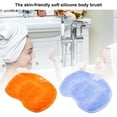 thumbnail image 6 of 2Pcs Bath Massage Pad Back Scrubber Back Brush Exfoliate Feet Scrubber with Suction Cups TPR Orange Blue, 6 of 7