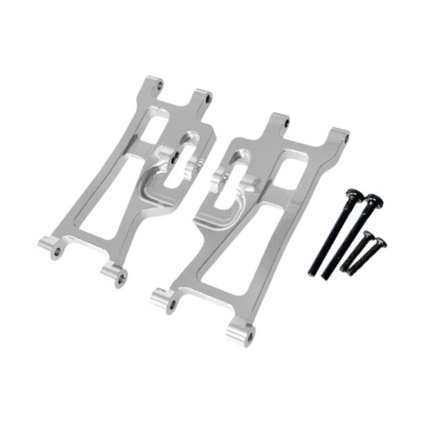 2 piezas de brazos inferiores traseros Brazos traseros traseros con pernos de montaje para 1/14 14209 14210 H14bm brazo de suspensión RC de servicio argén