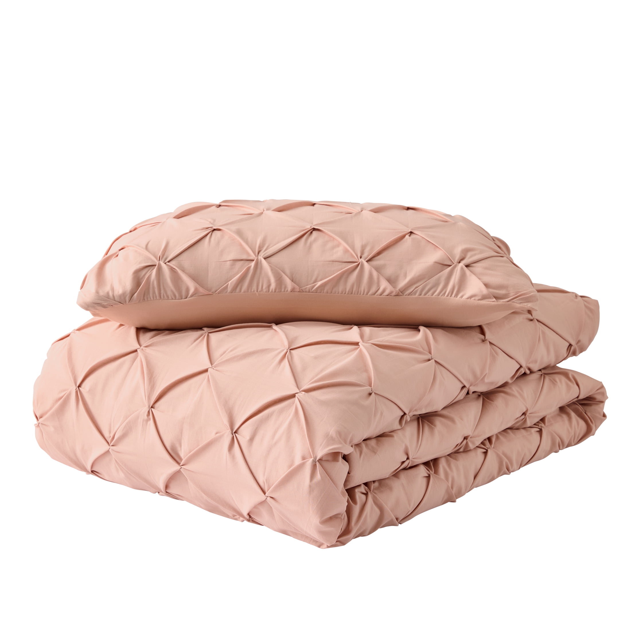 Better Homes & Gardens 2-Piece Antique Blush Pintuck Comforter Set, Twin/Twin-XL