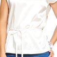 thumbnail image 4 of Blusón Mujer Moda Casual Formal Cinto Decorativo Ivory blanco G, 4 of 5
