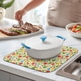 thumbnail image 2 of Pioneer Flower Floral Print Pattern Kitchen Dish Drying Mat 1 Pack, Ultra Absorbent Microfiber Drainer Mat, 16"x18", 2 of 6