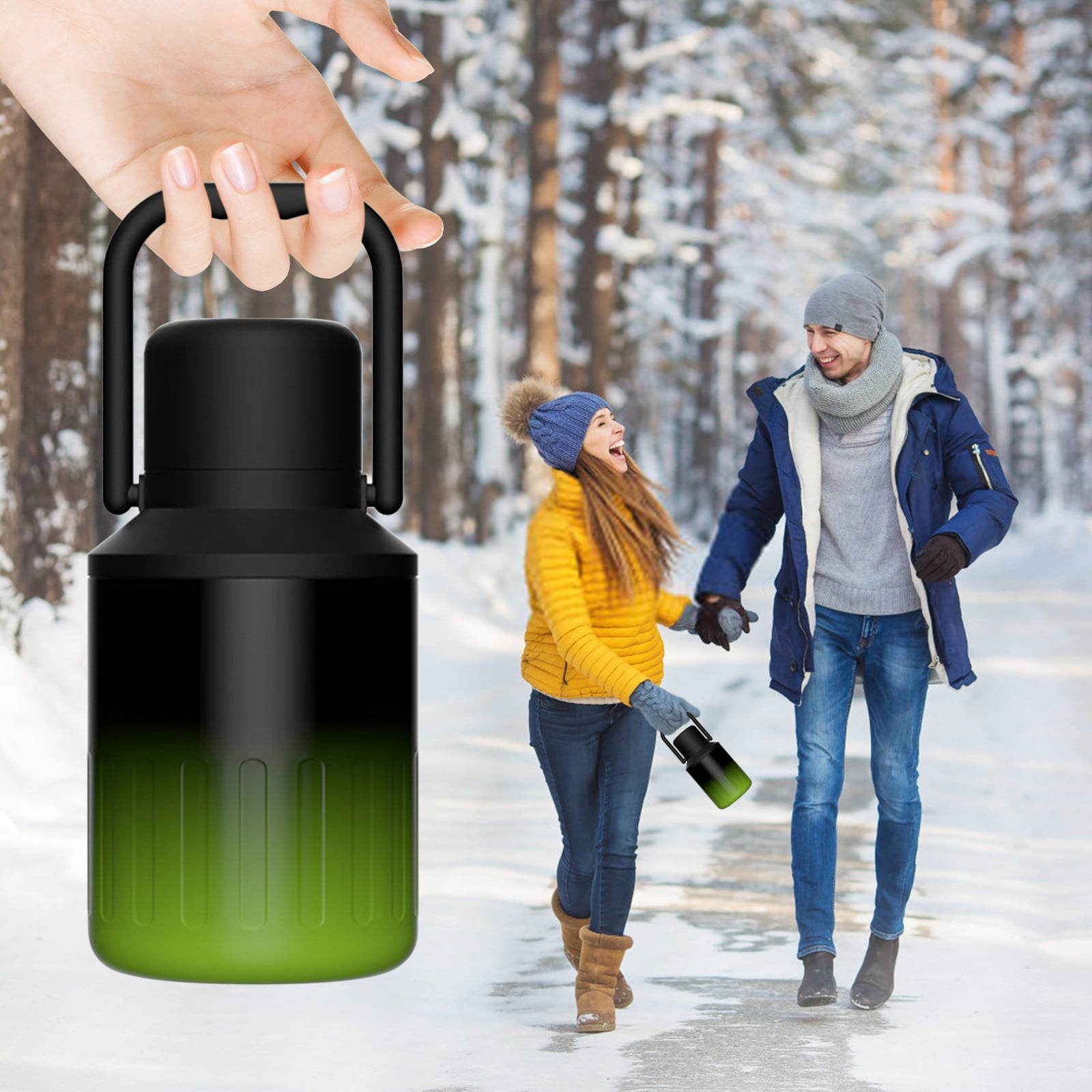 TACILIP Sulated Gallon Jug with Handle Stainless Steel Large Double Vacuum Water Bottle for Hot Cold Drinks Wide Mouth Sweat Proof Great for Travel Camping Stainless Water Bottles, Gifts for Women