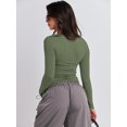 thumbnail image 3 of Luniro Long Sleeve Shirts for Women Boat Neck Tight Fit Going Out Crop Tops Y2k Teens Girls Basic T Shirt, 3 of 8