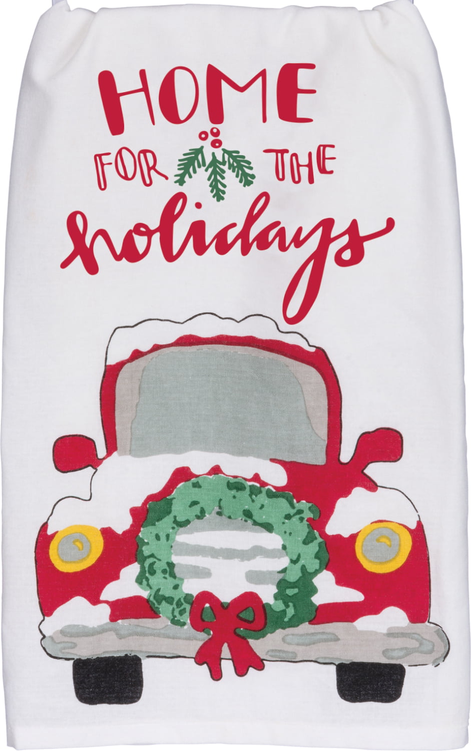 Red truck christmas Christmas kitchen decor Personalized Christmas towel Christmas gift Wedding Anniversary gift Waffle weave towel