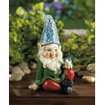 thumbnail image 2 of Zingz & Thingz Cheery Gnome Solar Statue 4x4x7.25", 2 of 3