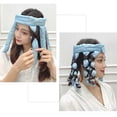 thumbnail image 4 of Rizadores de pelo satinados sin calor para cabello largo, set de peinado nocturno con varillas flexibles, color azul., 4 of 5