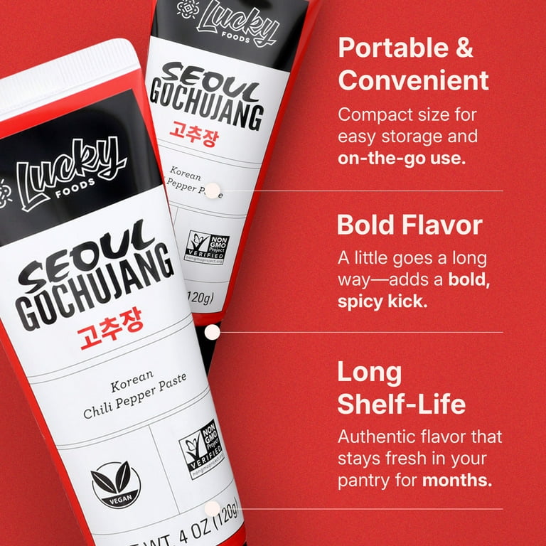 Lucky Foods Seoul Gochujang 4 oz Tube Style - Walmart.com