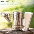 thumbnail image 3 of VIVO Bee Hive Smoker Stainless Steel w/Heat Shield Beekeeping Equipment, 3 of 6