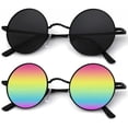 thumbnail image 1 of Gafas de sol KALIYADI redondas polarizadas retro de metal UV47 mm (paquete de 2), 1 of 7
