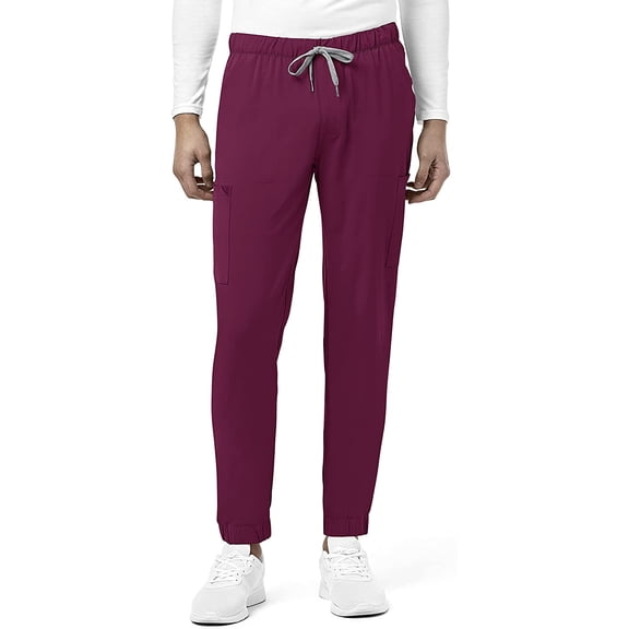 WonderWink Renew Mens Jogger Scrub Pant Medium Wine