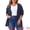 Dark Blue, variant on DARING DIVA Women's Plus Open Front Long Sleeve Lightweight Cardigans 1X Dark Blue
