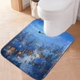 thumbnail image 3 of U-Shaped Toilet Mat Plush Bathroom Rug Mat Non Slip Bathroom Mats Beautiful Christmas Night Scene, 3 of 5
