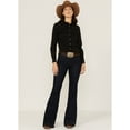 thumbnail image 2 of Rank 45 Women's Outdoor Vented York Riding Long Sleeve Snap Western Shirt Black Medium, 2 of 4